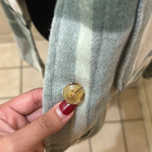 Banana Republic Sage Green and white plaid size S coat!! - Picture 10 of 10